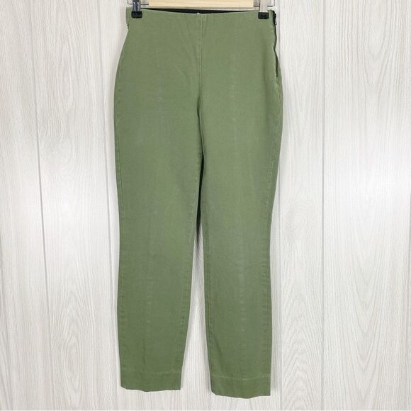 Everlane Pants - Everlane | Olive Green Cotton Twill Side Zip Ankle Pant Size 0